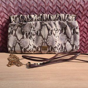 Kooba Brown tone Snakeskin Clutch